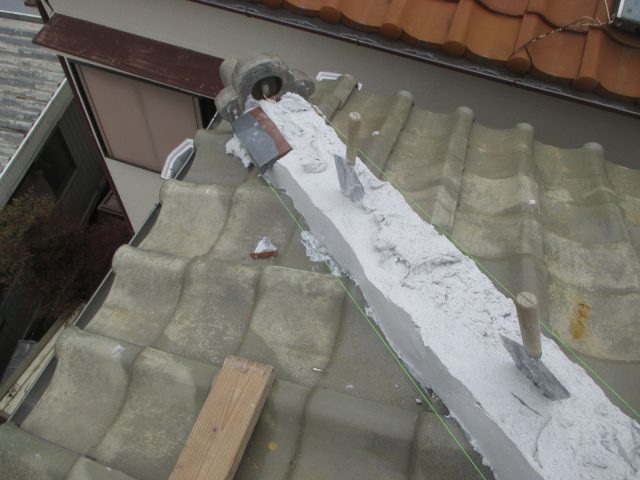 播磨町の棟積み替えにおける土台形成